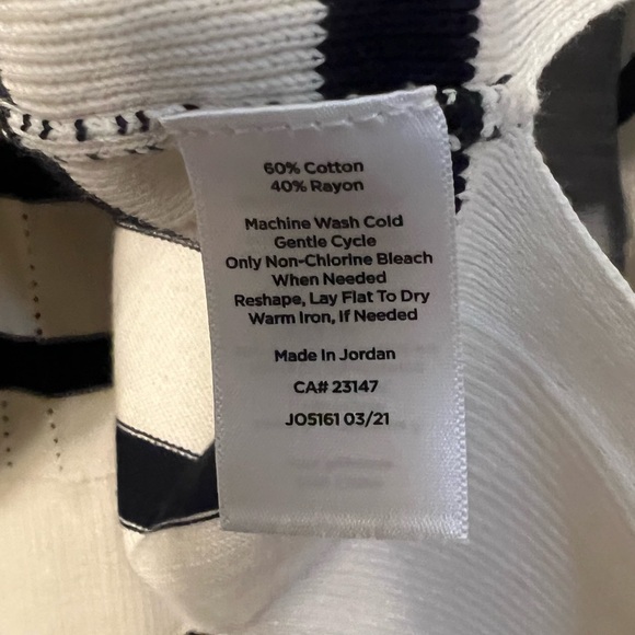 Talbots Navy and White Striped Cardigan Cottagecore Button Down Petite - Picture 5 of 5